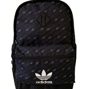 Adidas Originals Youth Base Backpack School Bag Laptop Bookbag Monogram Black